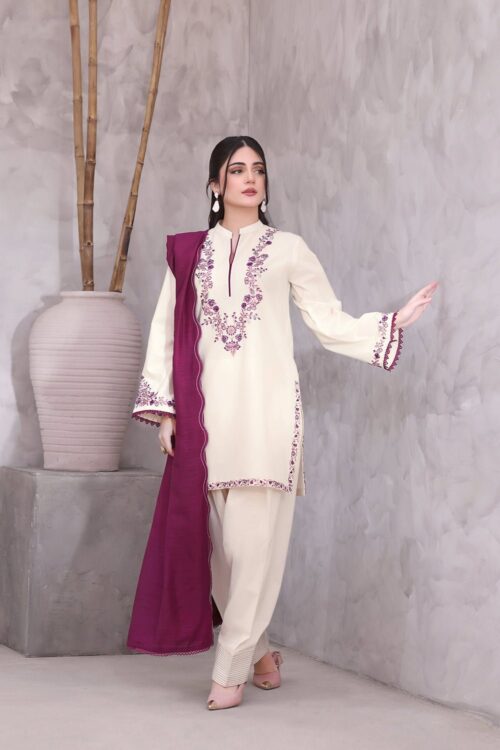 GARDENIA EMBROIDERED LAWN 3PC WITH CHIFFON DUPPATA