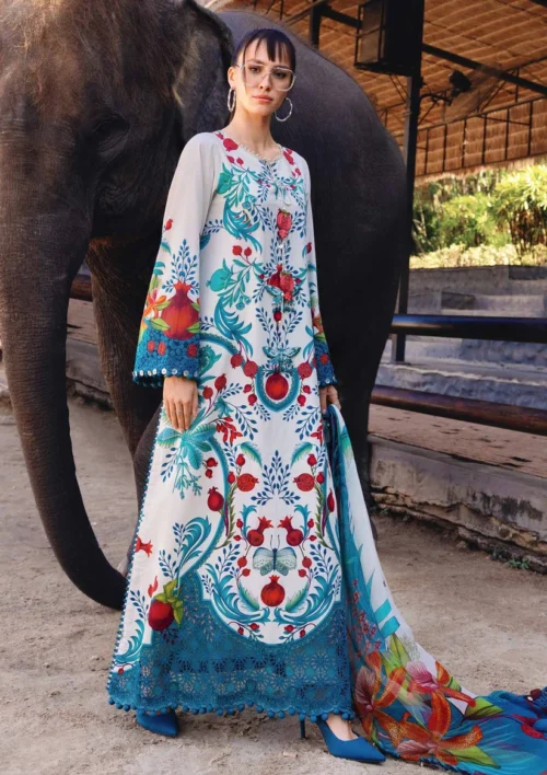 MARIA.B LAWN PRINT 3PC WITH CHIFFON PRINT DUPPATA & PATCHES