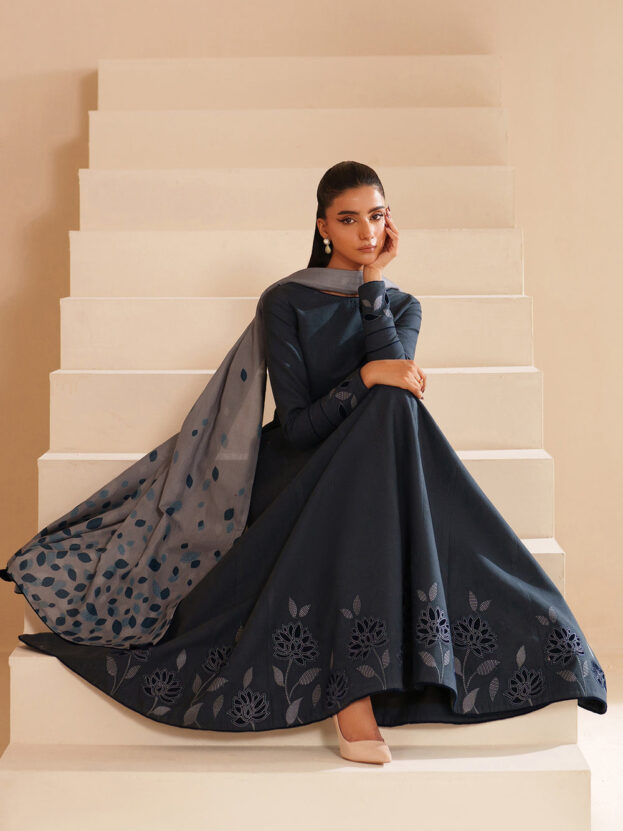 IZNIK WINTER 2026 EMBROIDERED UNSTICHED DHANAK 3PC WITH PASHMINA SHAWL