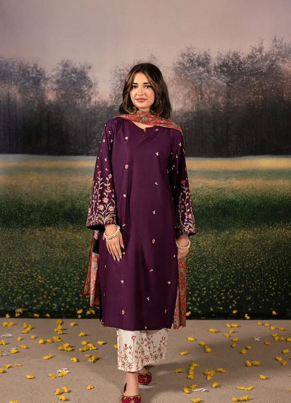 URGE WINTER 2026 EMBROIDERED UNSTICHED DHANAK 3PC WITH PASHMINA WOOL SHAWL