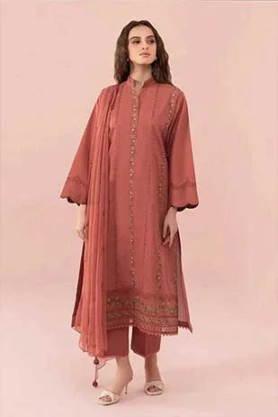 SAPPHIRE SUMMER SPECIAL'S UNSTICHED EMBROIDERED LAWN 3PC WITH CHIFFON DUPPATA